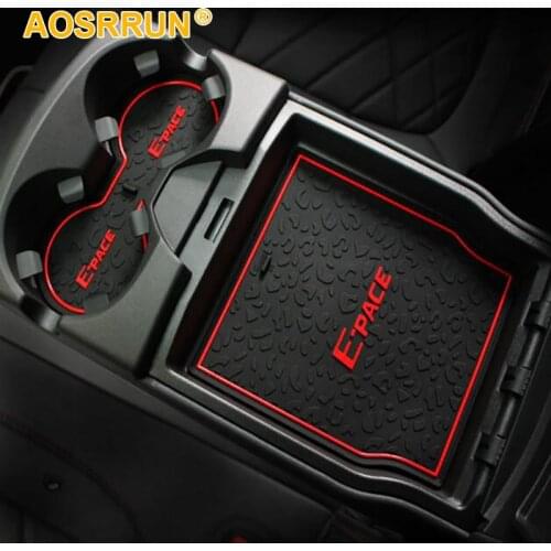 Door Groove Mat Rubber Anti-Slip Mat For Jaguar E-Pace 2017 2018 2019 2020 E Pace EPace Car Accessories Styling