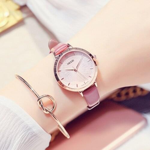 Leather Belt Ladies Watches for Female Simple woman Watches Waterproof Quartz Watches with bracelet