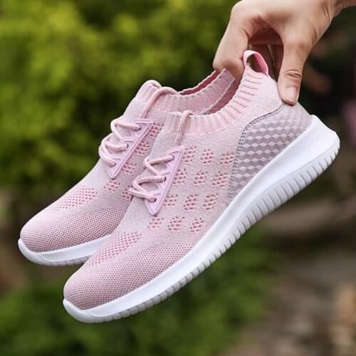 Summer 2021 Womens Sneakers Sole Ventilation Vulcanized Shoes Wide Women Wedge Shoes Shoes On Platform Casual Run Sock Shoes