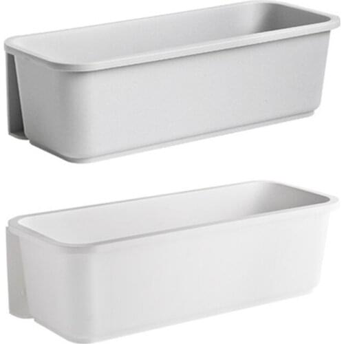 Kitchen Seamless Wall-Mounted Drawer Storage Box Under Sink Non-Perforated Sliding Spice Rack Bottles Holder Shelf