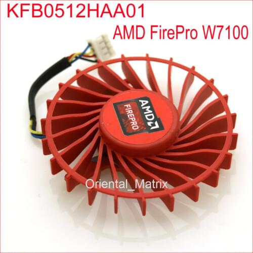 Free Shipping KFB0512HAA01 56mm 12V 0.20A 4 Wire Video Card Cooler Fan For AMD FirePro W7100 Cooling Fan