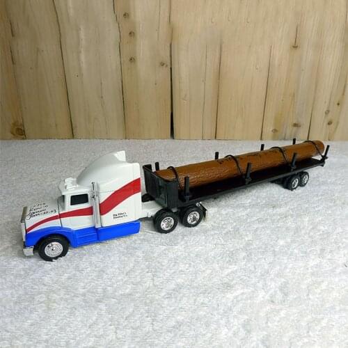 Diecast 1:64 Peterbilt Logging Semi Container Truck Trailer Model Transport Truck Collection Display Hot Boy Mini Toys