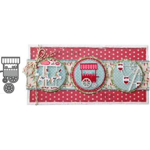 Mobile Ice Cream Vending Machine Metal Cutting Dies for Scrapbooking Mold Cut Stencil DIY Card Make Mould Model Craft Decoration