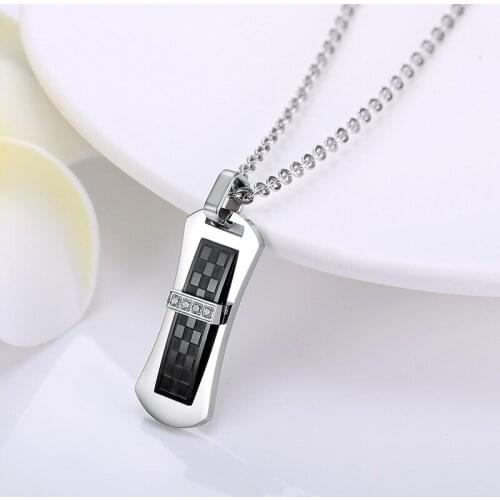 Fashion Choker Necklaces For Women Square Pendant Crystal Rhinestone Chain Necklace Men Punk Jewelry Gift