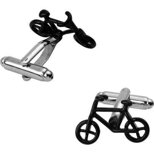 Fashion Silver-color Bicycle Cufflinks for Mens Shirts Accessories High quality Copper Bike Cuff links Brand 3 pair pack sale