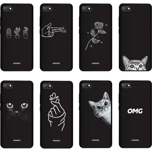 QAQsam 5.45" Soft Silicone For Xiaomi Redmi 6A 16gb 32gb global version Case Cover Painting Matte Phone Cases Funda