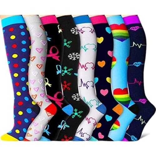 New Compression Socks Running Men Women Outdoor Sports Socks Crossfit Flight Travel Anti Fatigue Compression Stockings For Nurse