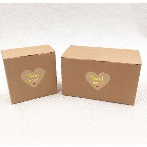 24pcs Natural Kraft Paper Craft Gift Box Wedding Candy Box Carton Cajas Packaging for Handmade Soap/jewelry/Cookies/Toys/Candy