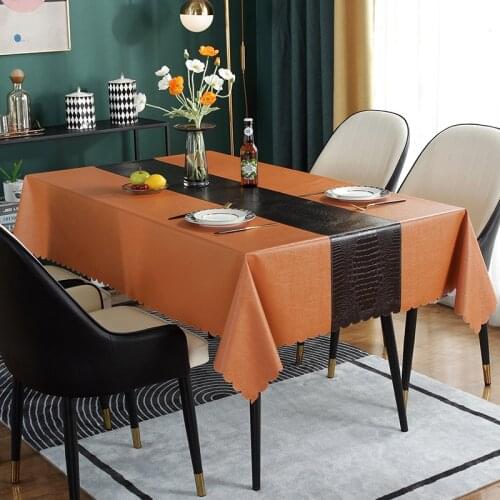 Track On The Table Cover Cloth Rectangular Tablecloth Oilcloth Waterproof Table Tablecloth Pvc Home Kitchen Party Decoration Eco