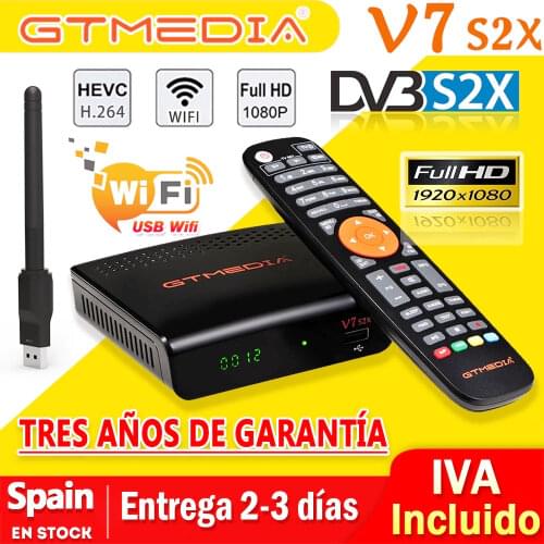 Hot FULL HD DVB-S2 Freesat V7S hd With USB WIFI Satellite TV Receiver gtmedia v7s tv decoder no APP included