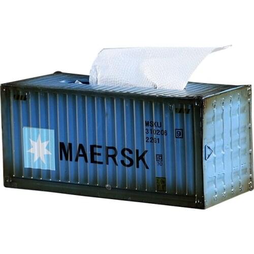 Tieyi creative industrial style container tissue box living room desktop decoration dining room paper box decoration