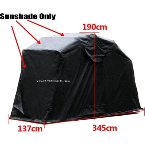 Medium Size Only Sunshade of Motorcycle Shelter, 345cm*137cm*190cm, Without Steel Frame Support, Just Oxford Fabric Canopy