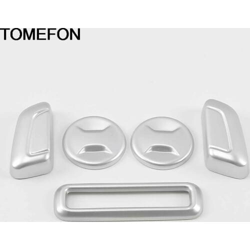 TOMEFON For Skoda Karoq 2017 2018 2019 Front Seat Adjustment Switch Button Knob Cap Cover Trim Interior Accessories ABS Sliver