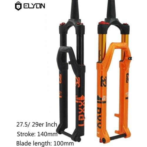 ELYON Bicycle Fork 29 27.5 Inch Damping Rebound MTB Fork Tapered Tube Air Suspension Fork 140mm Stroke Mountain Bike Forks Axle