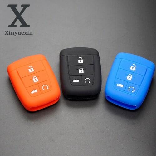 Xinyuexin 4+1 Buttons Replacement Silicone Rubber Car Key Case Cover Fob for Chevrolet Holden Commodore Car-styling