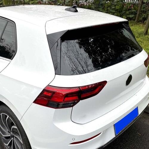 Rear For VW GOLF 8 MK8 MK VIII 2020-2021 Window Side Spoiler Canard Splitter Glossy Black Car Exterior Tail Wing Cover Trim Lip