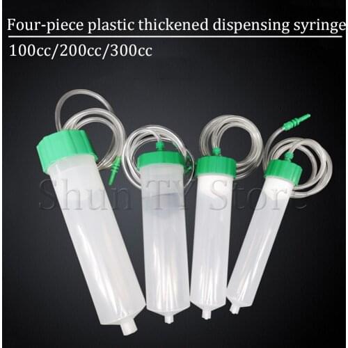 3/5 Pcs Air Tubing Glue Dispenser Syringes 100CC/200cc/30cc Clear Adapter for Industrial For Industrial Use Only