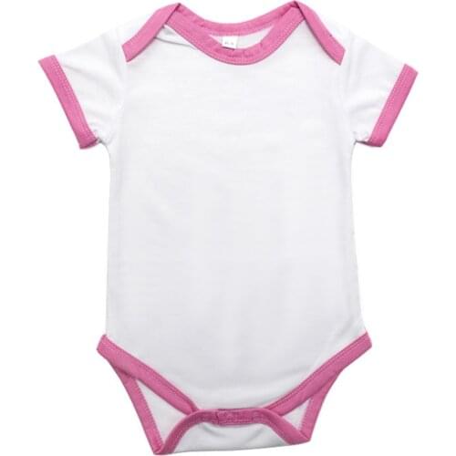 5pcs/lot Sublimation Blank Baby Climb Pink Clothes T-shirt Heat Press Dye sublimation ink Crafts Infant conjoined clothes