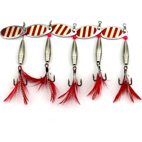 5pcs Metal Spoon Bait 8cm 11g Fishing Lure Metal Spinner Bait Pesca Artificial Hard Bait Bass Fishing Tackle Spinner Swimbait