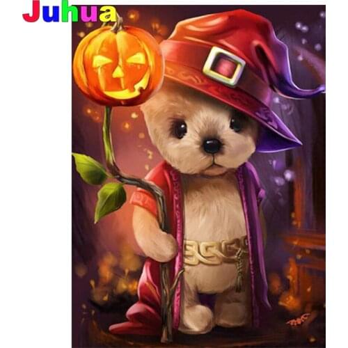 Cartoon Pumpkin 5d diy diamond painting mosaic stitch full drill bear diamond embroidery Halloween gift kids room decor