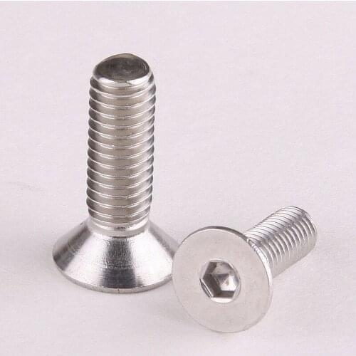 50PCS 0072 304 Stainless Steel Countersunk Head Allen Screw Flat Head Bolts M4 * 8