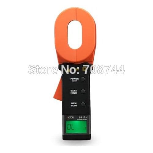Digital Clamp Ground Resistance Meter VC6412 + Ground Resistance Tester / Lightning Tester 0.01-1000 ohm