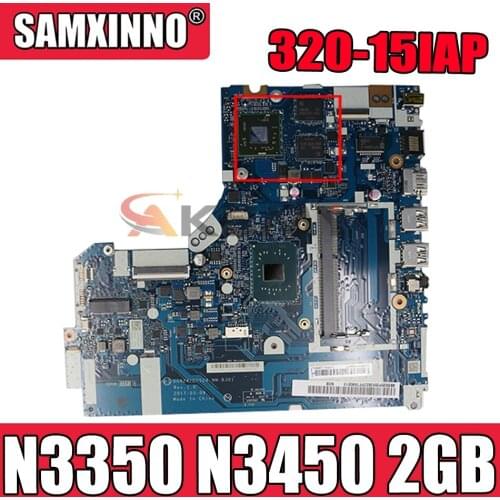 For Lenovo 320-15IAP notebook motherboard DG424 DG524 NM-B301 with N3350 N3450 CPU 2GB GPU DD3L tested 100% work Mainboard