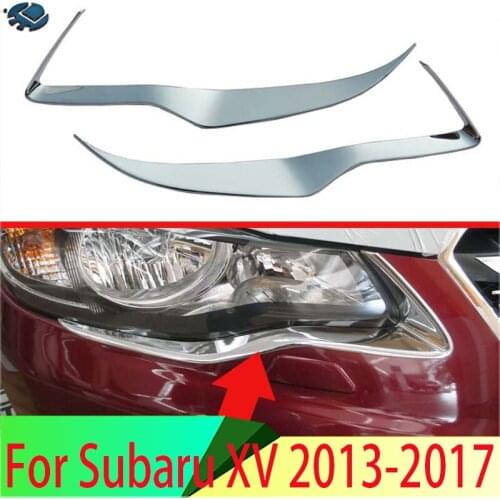 For Subaru XV 2013-2017 ABS Chrome Front Head Light Headlight Lamp Cover Trim Molding Frame