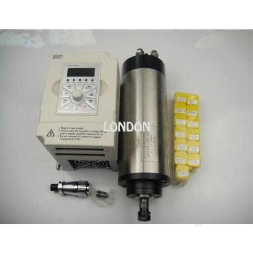1.5KW inverter +CNC spindle kit ER11 800w water cooling spindle motor + 13 pieces ER11 collets