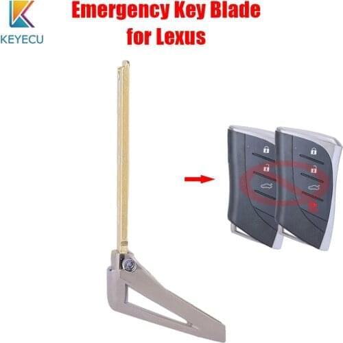 Keyecu 1PC Proximity Smart Key Uncut Insert Blade Valet Key Blank For Lexus ES300h ES350 ES200 ES260 LS350 HYQ14FBF