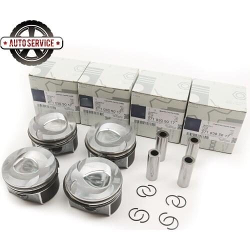 A2710305017 4x Pistons & Rings Set 1.8T M271.860 For Mercedes-Benz S204 C 200 W212 A207 E 260 CGI Coupe R172 SLK 200 2710305017