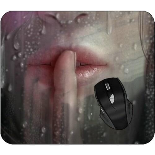 Printed Mouse Pad Female Lips Water Drops Mouse Pad For Home Office Working