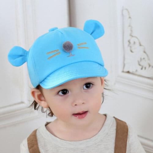 Lovely Newborn Kids Baby Boy Girl Cartoon Hats Pompom Bobble Visors Hats Winter Warm Cotton Beanie Cap 2-5 Years