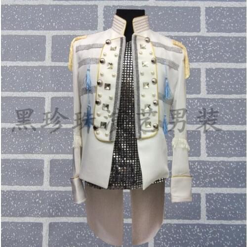Men suits designs masculino homme terno stage costumes for singers men sequin blazer dance clothes jacket style tuxedo dress