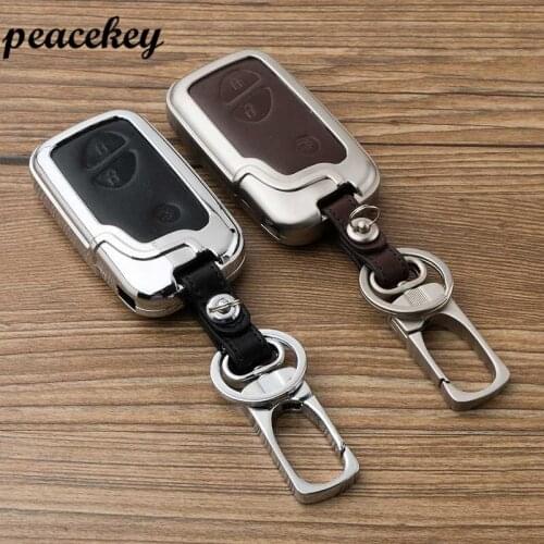 Peacekey Zinc Alloy+Leather Car Key Cover Case Shell Bag For Lexus ES240 RX350 rx270 IS250 GS300 Car Key