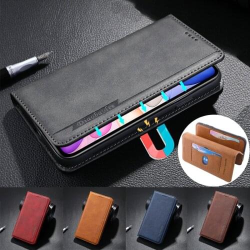 Luxury Flip Stand Leather Phone Case for iPhone 11 Retro Magnetic Wallet Card Holder Cover for iPhone 11 Pro Max Cases Coque