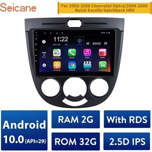 Seicane 2 DIN 9"Android 10.0 Car Radio Stereo GPS Navigation Head Unit For 2003-2008 Chevrolet Optra/2004-2008 Buick Excelle