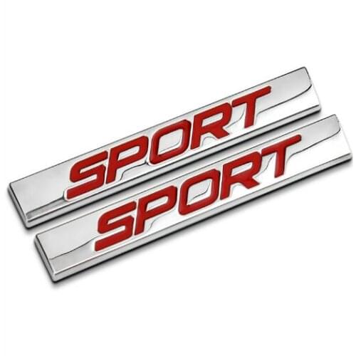 1 Pcs SPROT Real Metal Badge Sport fender Emblem car body sticker car styling Car Styling