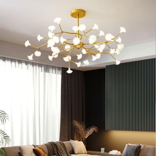 Stylish Tree Branch Home Indoor Light Nordic LED Chandelier for Living Dining Room Decoration Firefly Pendant Lamp