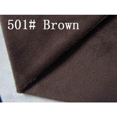 501# deep brown Super soft velvet fabric microfiber velboa hair height 0.5-1.5mm for DIY stuffed toy pillows(10 pieces)