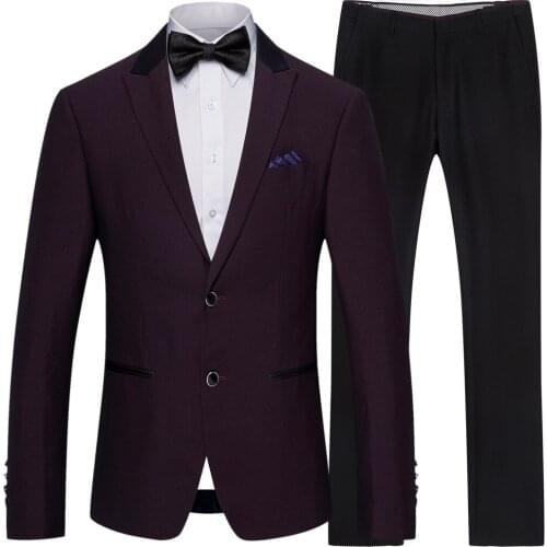 XF014 Men 2019 Clothes M-5XL business casual suit & trousers 2 pieces of grooms best mans wedding suit mens suits Plazers