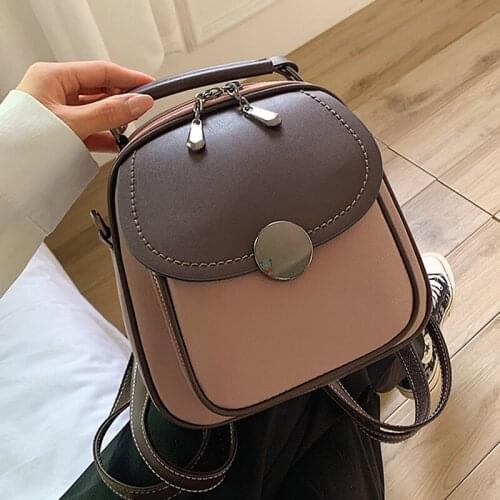 Womens Small Backpack Casual Ladies PU Leather Rucksack Designer High Quality Bagpacks 2021 New Female Travel Backpacks Mochila