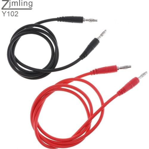 2pcs 4mm Banana Plug Cord to Test Hook Clip Probe Cable Lead Cable for Multimeter Test Equipment