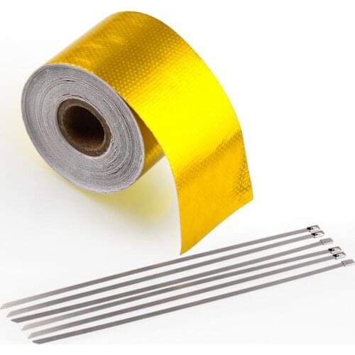 2"x 29" Heat Shield Wrap Tape Gold Decoration Reflective Self Adhesive