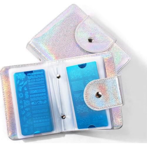 20slots Stamping Template Holder 3Colors Rectangle Nail Stamping Plates Organizer Pattern Empty Case Nail Art Manicure Tools