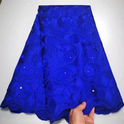 2021 Latest Fashion High Quality Swiss Voile Punch Cotton African Lace Fabric 5 Yards For Party Dress Sewing Material! LYF618