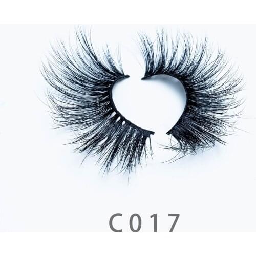 30mm C17 Very Fluffy Long Mink Lashes Strip False Eyelashes Cross 5D Natural Real Mink Long Lashes Eyelashes Extension Makeup