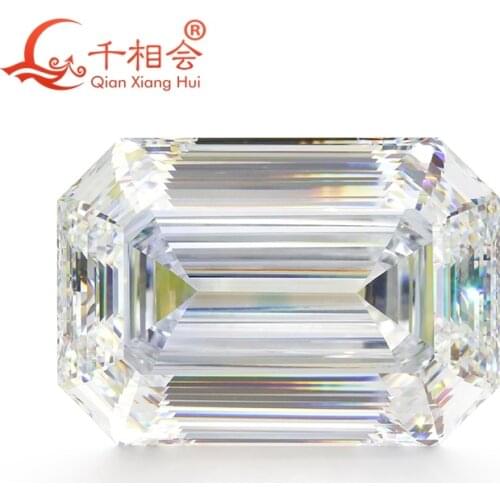 317ct 28x40mm white color rectangle shape emreal d cut cubic zirconia loose stone cz stone