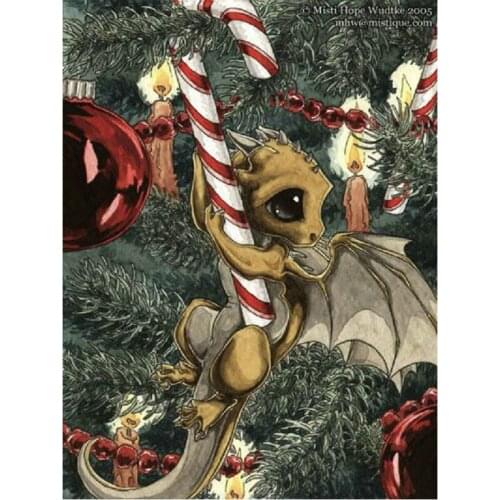 2021 New 5D Diy diamond painting cross stitch kit rhinestones Mosaic paste full diamond embroidery Christmas animals picture