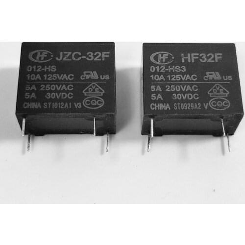 Free shipping 100PCS/LOT JZC-32F-012-HS3 5A 4 feet a normally open HF32F-12V-HS